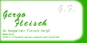 gergo fleisch business card
